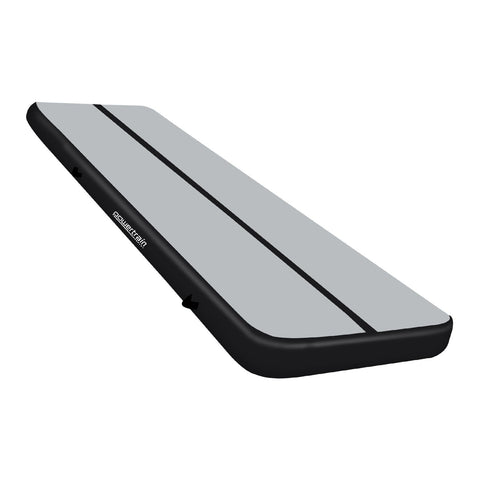 Powertrain 6m x 2m x 20cm Air Track Gymnastics Mat Tumbling Exercise (Grey Black)