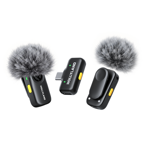 Hollyland Lark A2 Mini Duo (Space Gray, with USB-C RX) Wireless Microphone