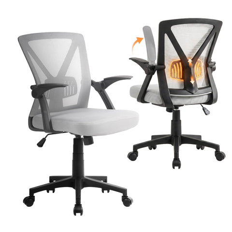 Artiss Mesh Office Chair Mid Back (Grey)
