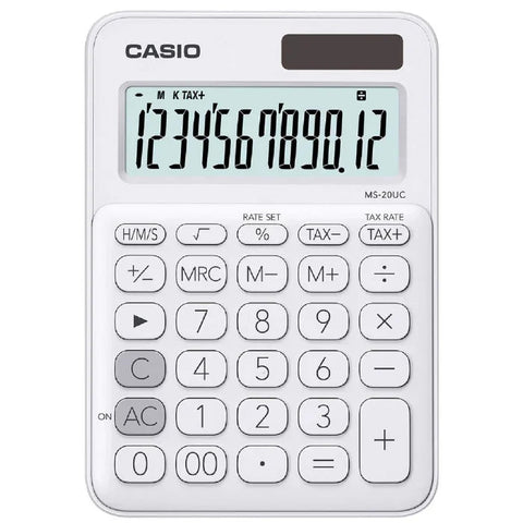 Casio MS20UCWE Desk Calculator 12 Digit (White)