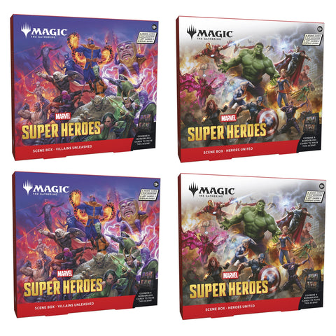 Wizards Of The Coast Magic the Gathering Marvel Super Heroes Scene Box 4 Scene Boxes Per Display