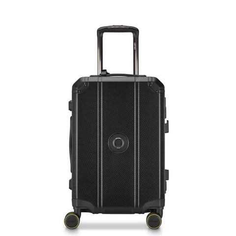 Delsey Alu'r - Aluminum Zipperless Premium Carry On Luggage - Black