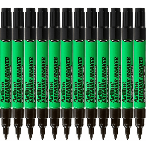 Artline Box 12 Exterior Outdoor Permanent Marker UV Resistant (Black)
