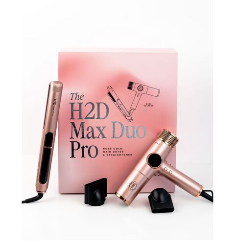 H2D Max Duo Linear Straightener & Blowdryer Combo - Rose Gold