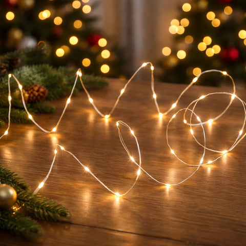 Lexi Lighting 400 Micro LED light - Warm White + Silver Wire