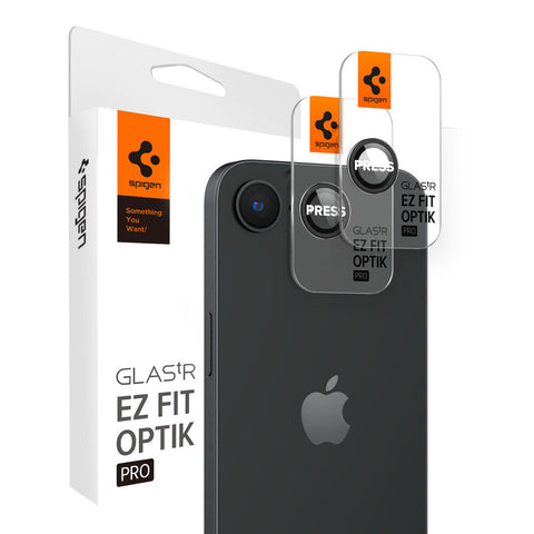 SPIGEN EZ Fit Optik Pro 2PCS Glass Camera Lens Protector for iPhone 17e/16e (Black)