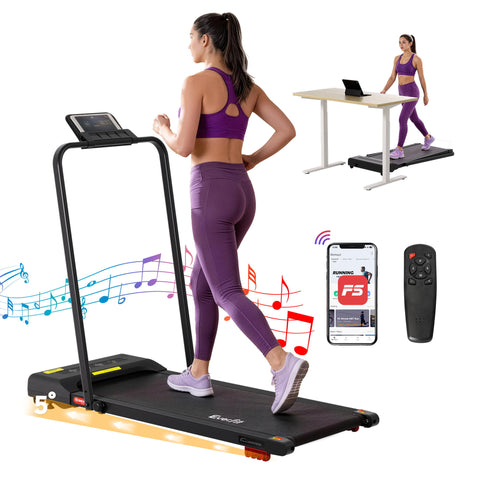 Everfit Treadmill Electric Walking Pad Incline Under Desk 380mm (Black)