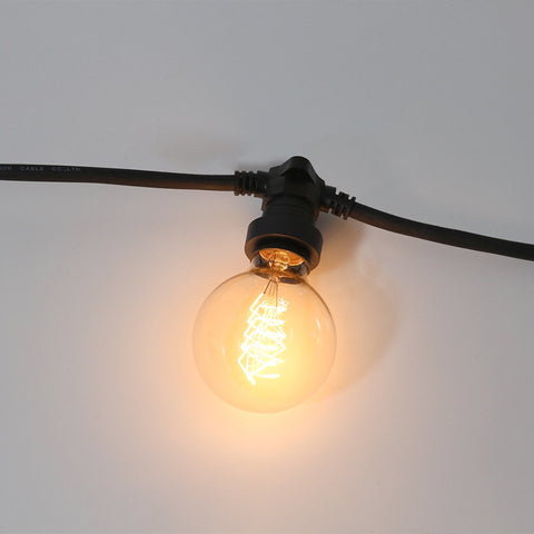 Lexi Lighting Outdoor Festoon Belt String Light - Black