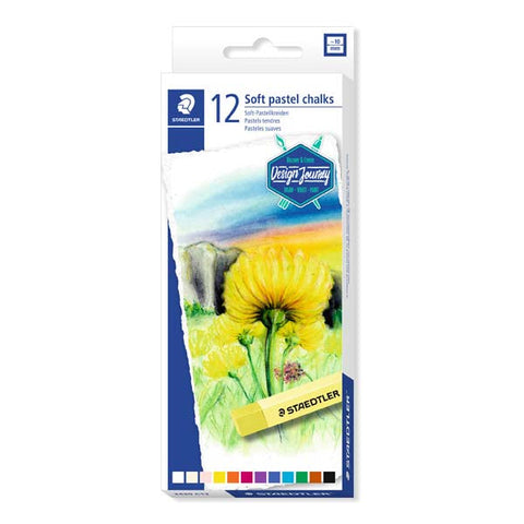 Staedtler Design Journey Soft Pastel Chalks, Assorted Colours, 12Pk