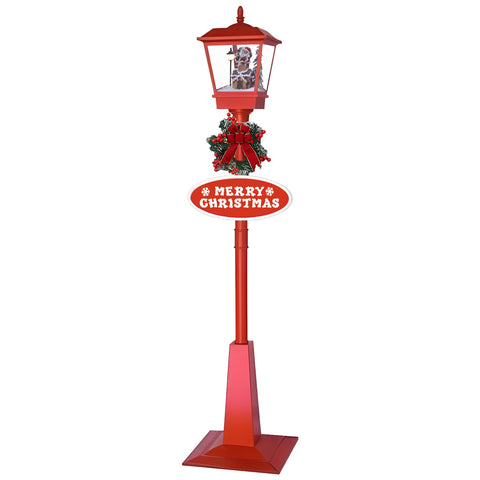 Christabelle 1.8m Christmas Lamp Post Decoration Red