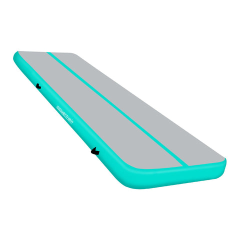 Powertrain 6m x 2m x 20cm Air Track Gymnastics Mat Tumbling Exercise (Grey Green)