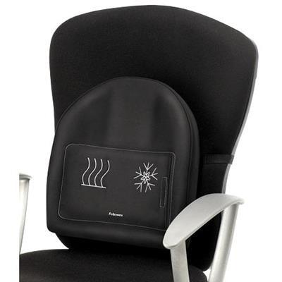 Fellowes Back Support Heat And Soothe 346.1×368.3×76.2mm (Gel Black)