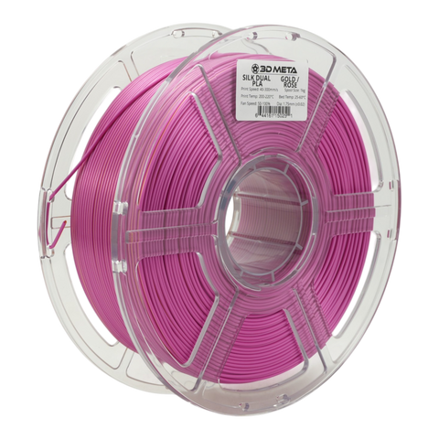 3D META Dual Silk PLA 3D Printing Filament - Gold / Rose