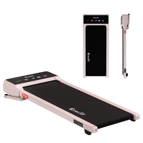 Everfit Walking Pad Treadmill 3in1 Treadmills 20% Auto Incline Pink