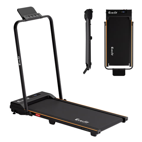 Everfit 3 in 1 Walking Pad Treadmill 12% Incline Under Desk Foldable Black