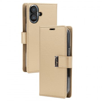 Goospery Rich Diary for iPhone 17 - Gold, Non-Magsafe