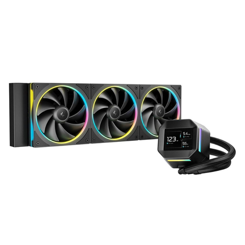 Deepcool LM360 360mm Compact 2.4" IPS Display Liquid CPU Cooler - Black