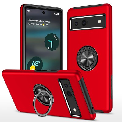 Redefine Magnetic Ring Holder Case for Google Pixel 8 (Red)