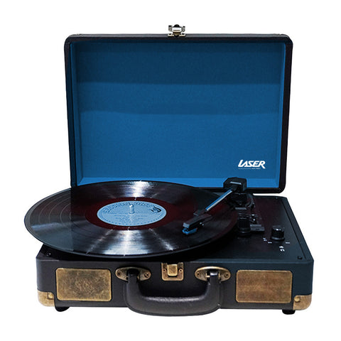 Laser Bluetooth Suitcase Turntable with Speaker