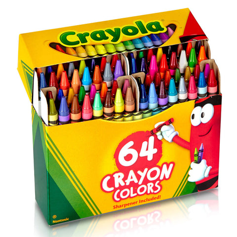 Crayola Crayon Box w/ Sharpener 3y+ [64-Pieces]