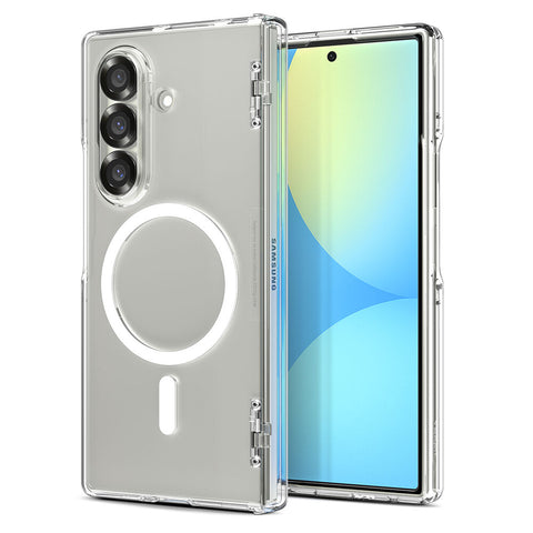 Spigen Samsung Galaxy Z Fold 7 Ultra Hybrid Pro (MagFit) Case - Clear Case / White Ring