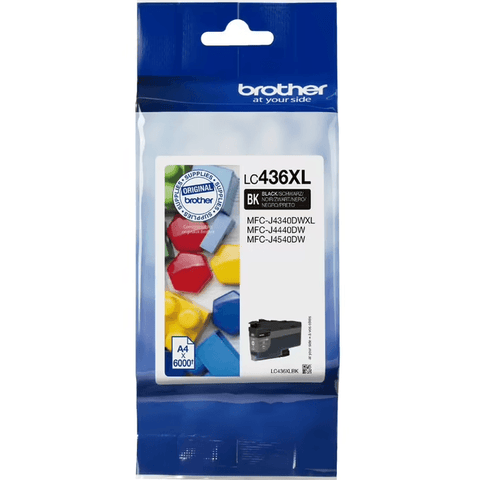 Brother LC436XL High Yield Ink Cartridge Black Genuine LC-436XLB