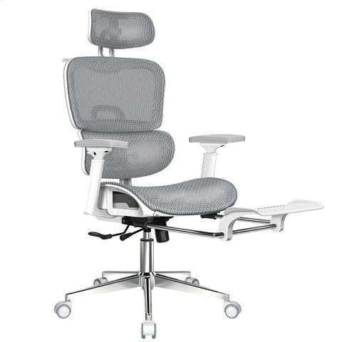 ALFORDSON Ergonomic Office Chair Mesh Executive Computer Seat (White Grey)