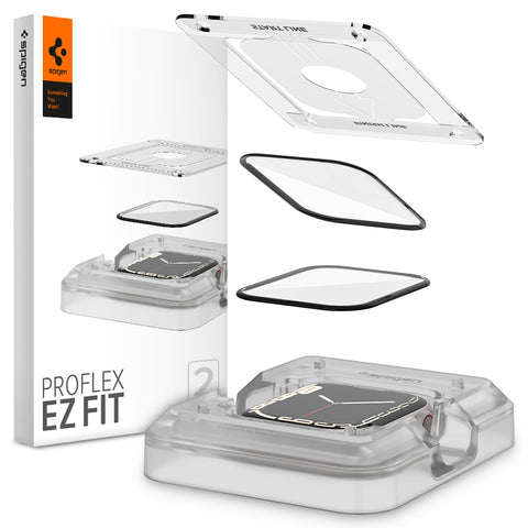 Spigen Apple Watch 9/8/7 45mm ProFlex EZ Fit Screen Protector (Black)