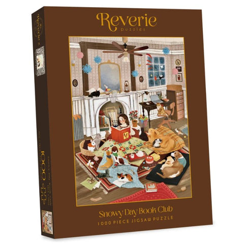 Reverie Puzzles Snowy Day Book Club Jigsaw Puzzle (1000 Pieces)