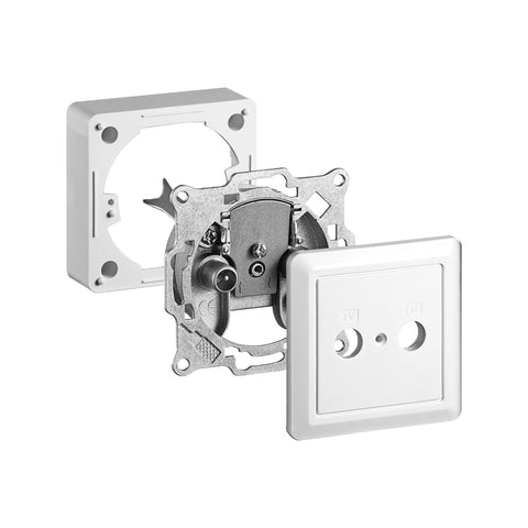 Goobay 2-Hole Antenna Socket (Black)