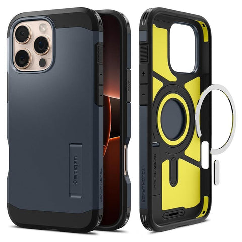 Spigen Apple iPhone 16 Pro Max Tough Armor (MagFit) Case - Metal Slate