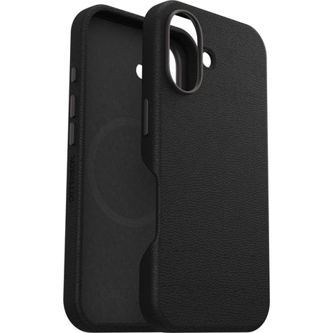 OtterBox Symmetry Cactus Leather Case - For iPhone 16 - Noir Ash -