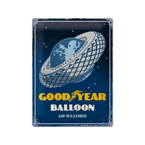 Nostalgic-Art Goodyear Balloon Tire 30x40cm Large Metal Tin Sign Plaque