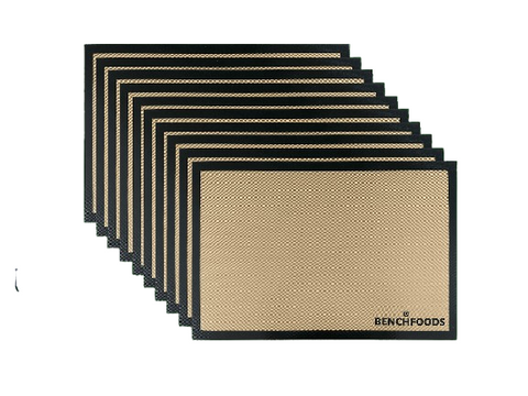 Benchfoods 20 x 30 cm Non-Stick Silicone Solid Mats - Rectangular | Premium Non-Stick Silicone | 200mm