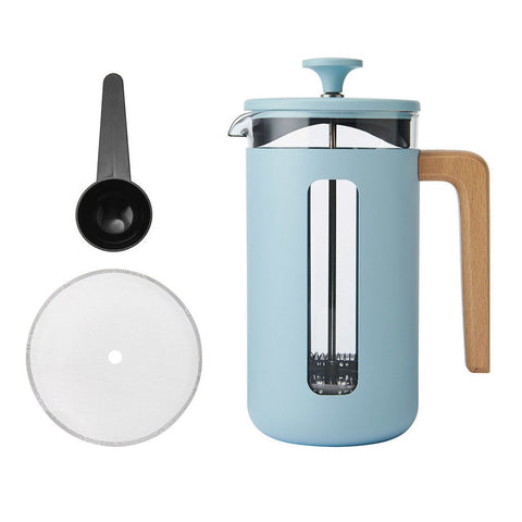 La Cafetiere Pisa 8-Cup Stainless Steel Coffee Press (Sky Blue)