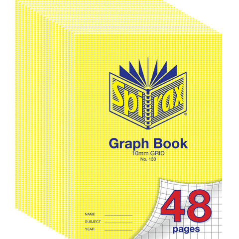 Spirax 130 Graph Book 10mm Grid 48 Pages (A4) [20 Packs]