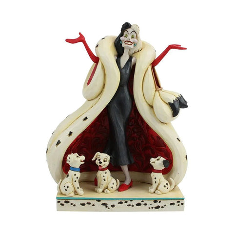 Jim Shore Disney Traditions - 101 Dalmatians Cruella and Puppies - The Cute and the Cruel