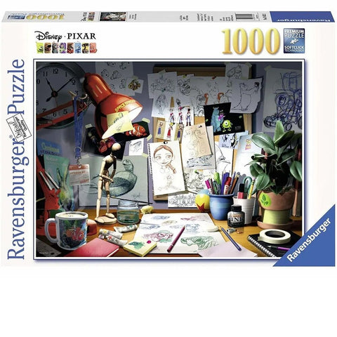 Ravensburger Puzzle 1000pc - Disney Pixar - The Artist's Desk