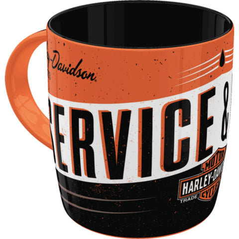 Nostalgic-Art Ceramic Mug Harley-Davidson Service Repair Orange 330ml