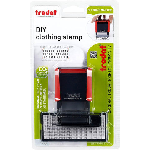 Trodat 4911 Eco Printy Self-Inking Stamp 38x14mm Clothing Stamp