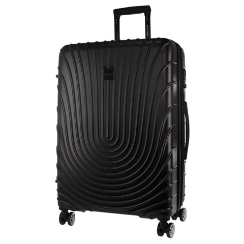 Pierre Cardin Medium Hard-Shell Suitcase Travel Luggage Bag 70cm (Black)