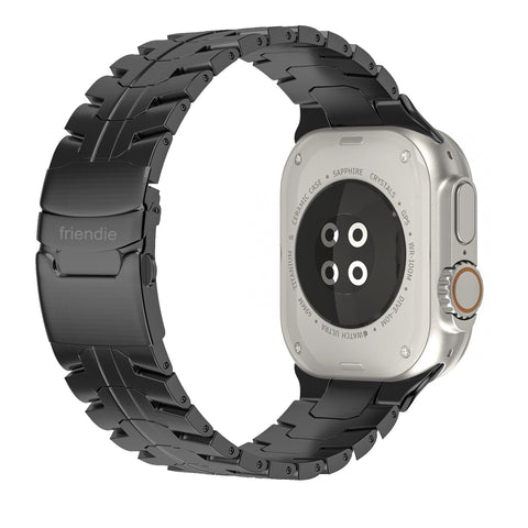 Friendie Stainless Steel Link Bracelet Band (Ultra) – Darwin Ultra Black (Apple Watch Ultra, Large)