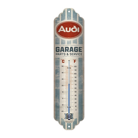 Nostalgic-Art Metal Thermometer Audi Garage Grey 28x6.5x2cm