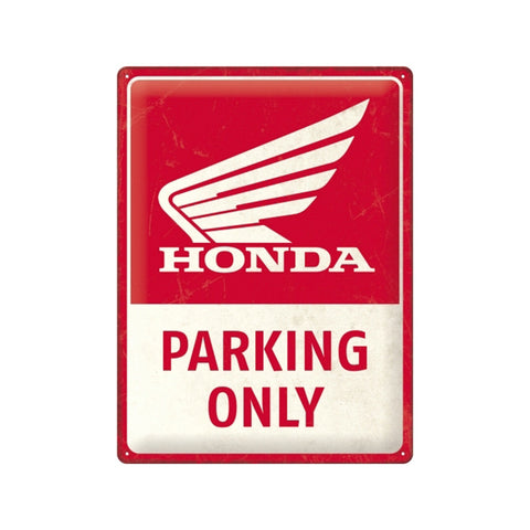 Nostalgic-Art Large Sign Plaque 30x40cm Honda MC Parking Only