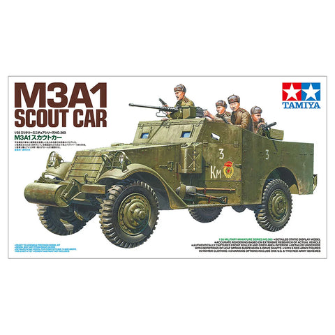 Tamiya 1/35 M3A1 Scout Car Scaled Plastic Model Kit
