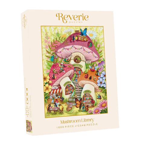 Reverie Puzzles Mushroom Library Jigsaw Puzzle (1000 Pieces)