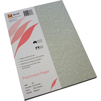 Quill Parchment Paper 90GSM A4 Gunmetal Pack 100
