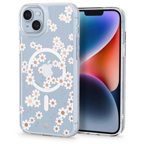 SPIGEN CYRILL Cecile MagSafe Case for iPhone 14 Plus (White Daisy)