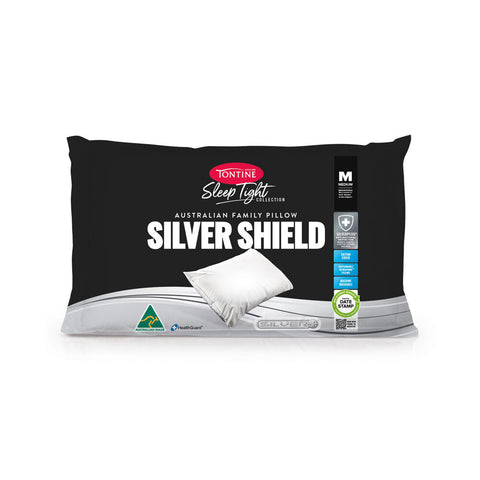 Tontine Sleep Tight Silver Shield Medium Cotton Pillow 46x71cm (White)