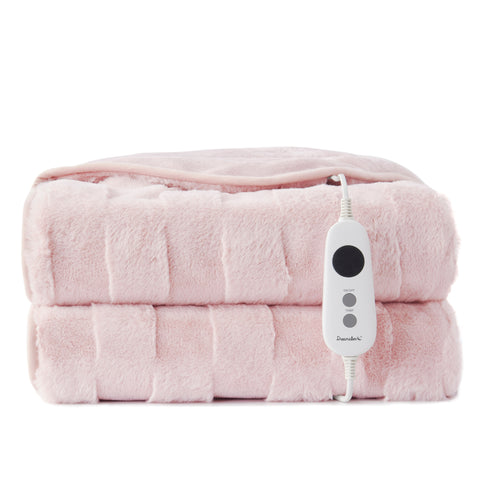 Dreamaker Basketweave Faux Fur Heated Throw 180x200cm